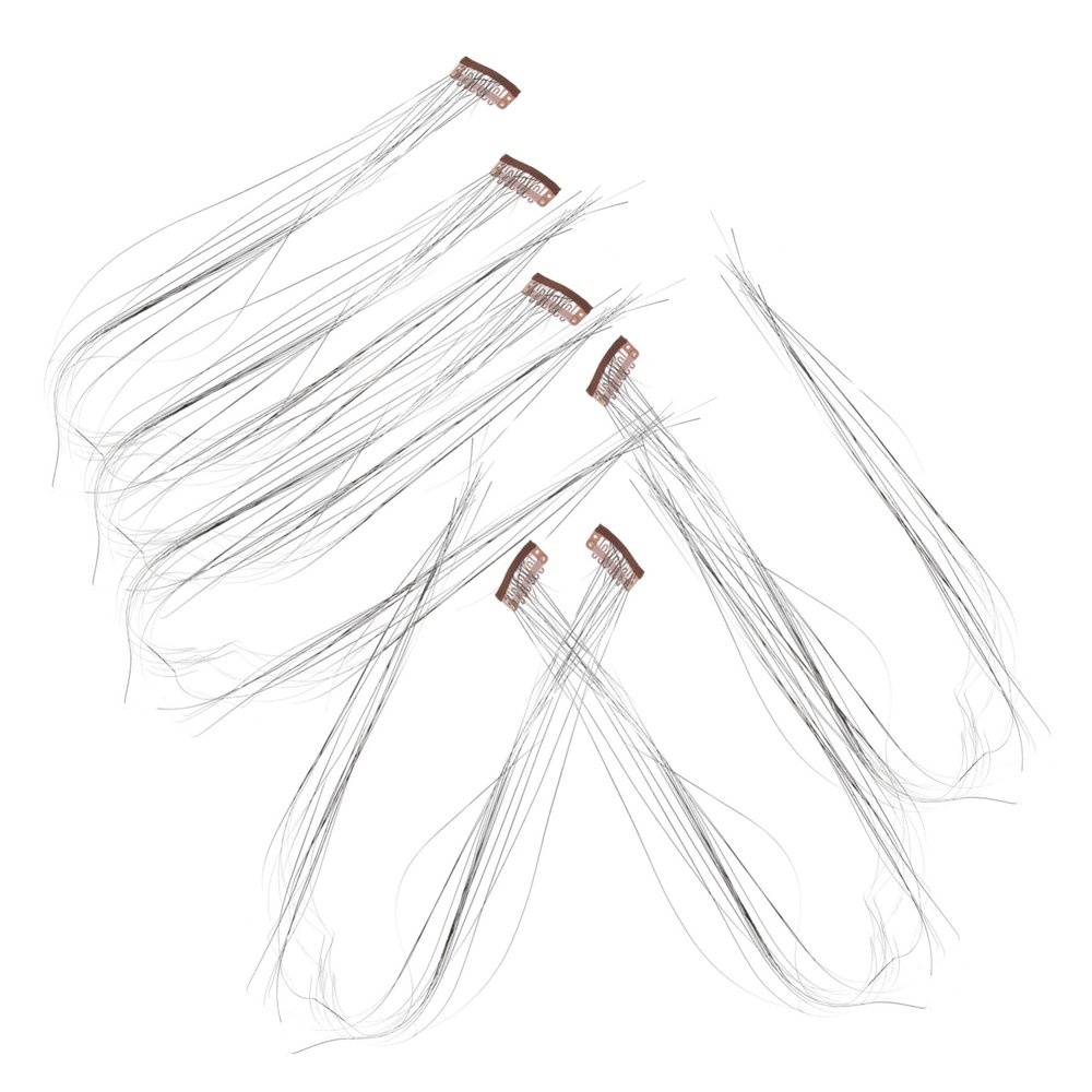 HONMEET 6-Piece PET Hair Tinsel with Glitter Effect and Cutting Function, Glitter Hair Extensions for Women, Daily Styling and Halloween