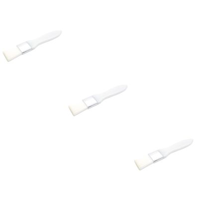 WOONEKY 3-Piece Facial Mask Brush Set for Even Application of Cosmetic Masks, White