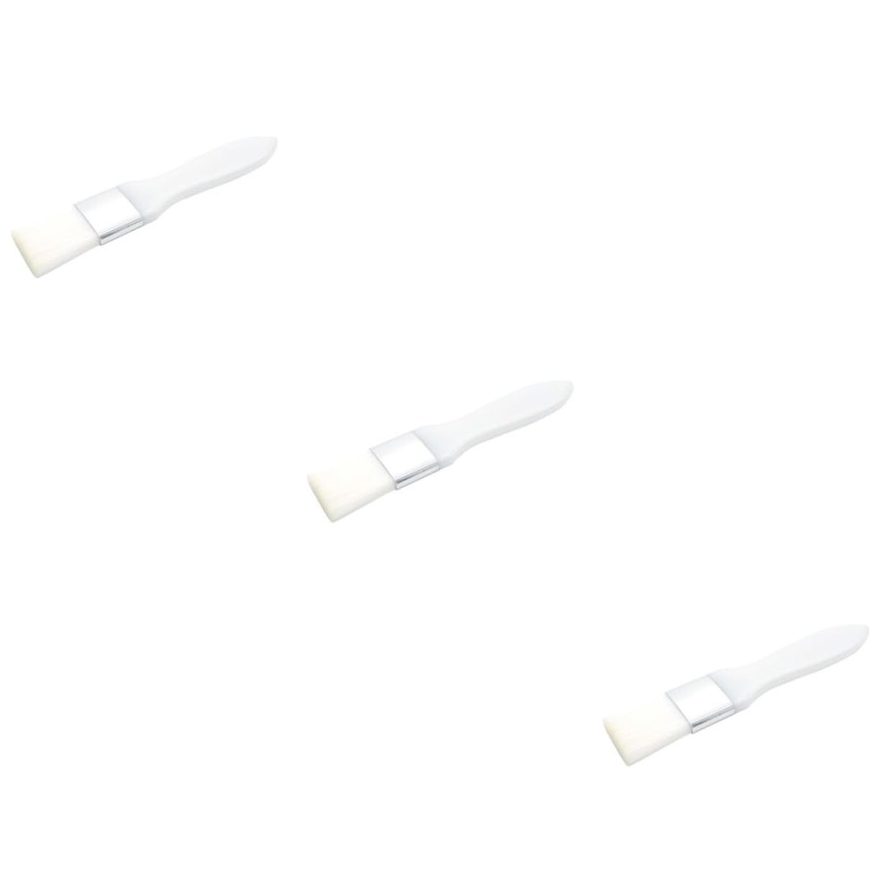 WOONEKY 3-Piece Facial Mask Brush Set for Even Application of Cosmetic Masks, White