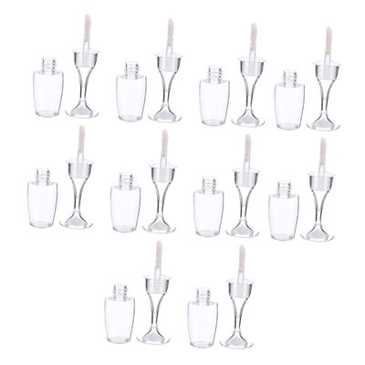 8 ml Plastic Wine-Glass-Shaped Lipstick Containers, 10-Pack