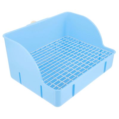 CIYODO Large Lightweight Plastic Removable Rabbit Toilet with Grid and Side Rim