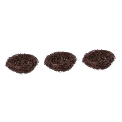 BESPORTBLE 3-Piece Rattan Bird Nest Set for Parrots, Cockatiels, and Budgies