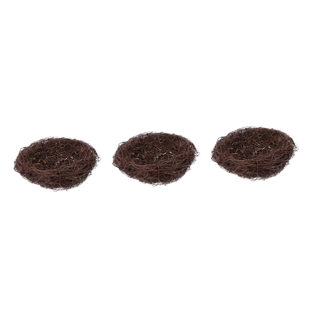 BESPORTBLE 3-Piece Rattan Bird Nest Set for Parrots, Cockatiels, and Budgies