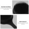 Black Silicone Shower Back Scrubber with Long Handle view 3