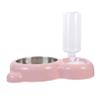Pink PP and Stainless Steel Food Bowl with Angled Design view 1