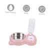 Pink PP and Stainless Steel Food Bowl with Angled Design view 2