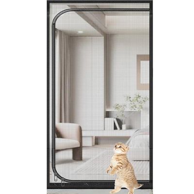 Reinforced Pet Screen Door, 90 x 200 cm, Black