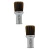 AUTSUPPL 2-Piece Barber Neck Duster Brush Set, Silver view 1
