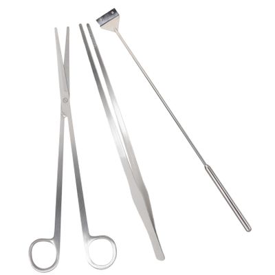 Aquarium Plant Tools with Strong Cleaning Power, Silver, Metal