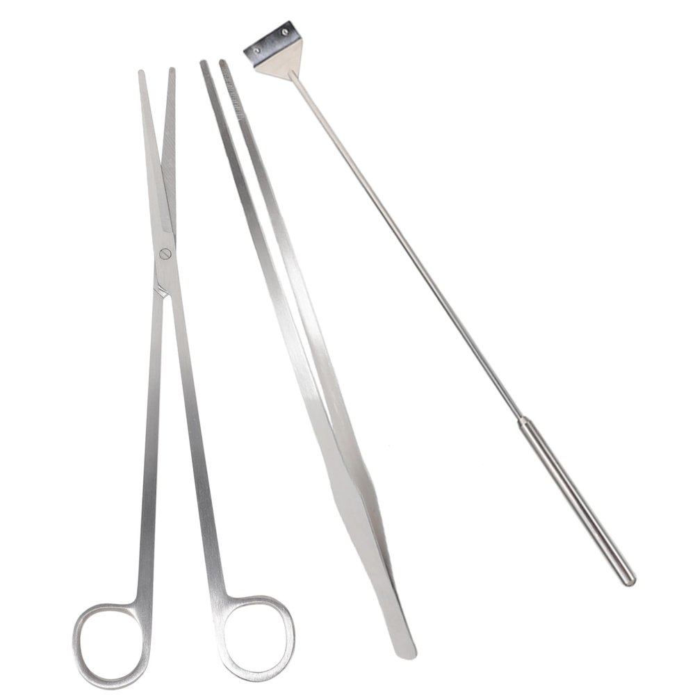 Aquarium Plant Tools with Strong Cleaning Power, Silver, Metal