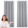 CHENMIAO Blackout Thermal Curtains, 250 x 60 cm, Light Gray view 1