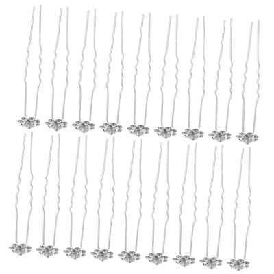Healeved 20-Piece Bridal Hair Pins with Sparkling Roses