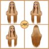 Sapphirewigs 26-Inch Straight Lace Front Wig, Yellow-Brown view 4