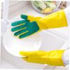 BCOATH 2 Pairs Waterproof Latex Gloves with Sponge Pads for Household Cleaning, Dishwashing, Car Care, and Gardening view 4