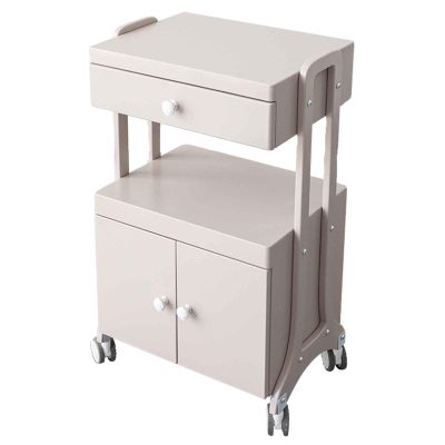 Beauty Salon Storage Cart with Drawer and Double-Door Cabinet