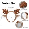 TEBIEKOY Reindeer Antler Headband with Deer Ears, Brown, 11.3 x 20 cm view 2