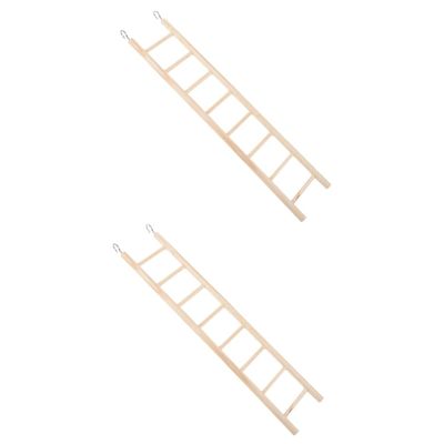 BESPORTBLE 2-Piece Wooden Parrot Climbing Ladders for Bird Cages