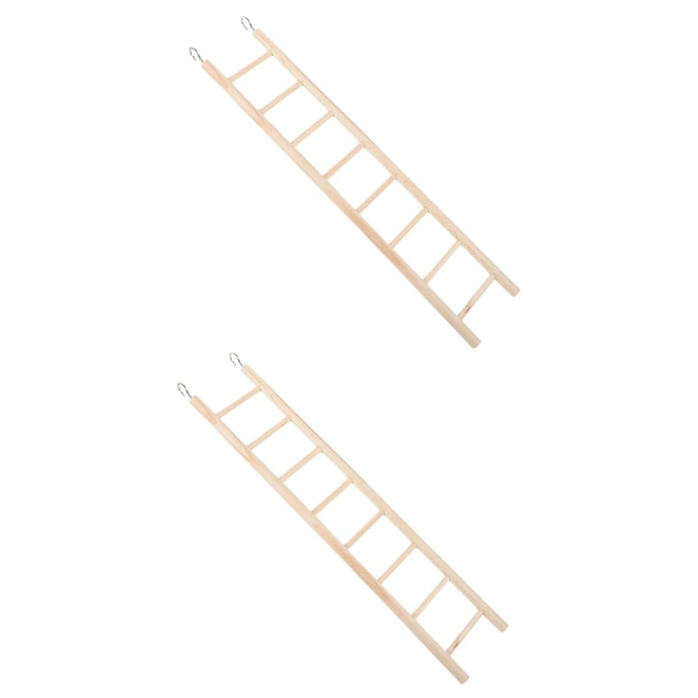 BESPORTBLE 2-Piece Wooden Parrot Climbing Ladders for Bird Cages