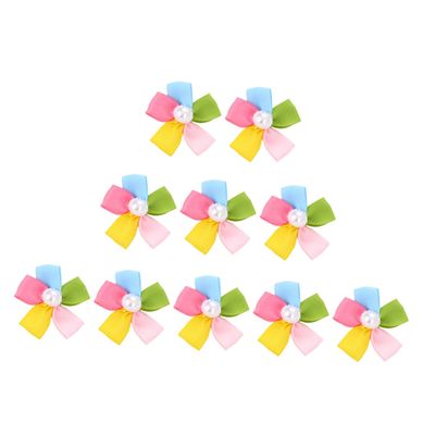 BELLIFFY 10-Piece Flower-Shaped Hair Clips for Dogs