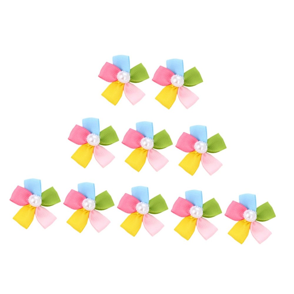 BELLIFFY 10-Piece Flower-Shaped Hair Clips for Dogs
