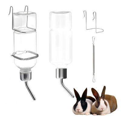 Granmagazz 2-Pack Water Bottle with Stand for Small Pets