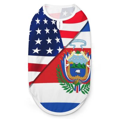Versatile Pet Vests for Dogs and Cats with USA and Costa Rica Flags, Size S