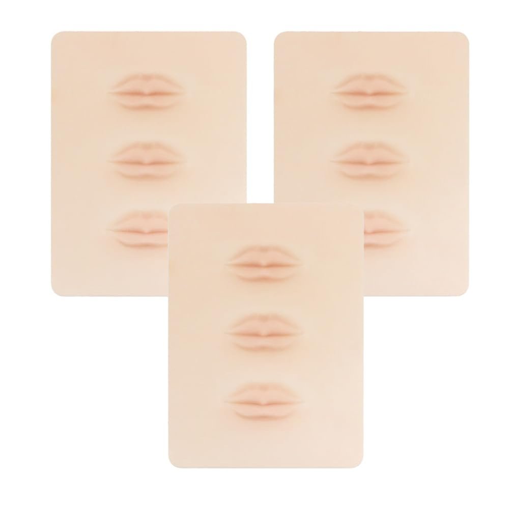 Silicone Lip Tattoo Practice Skin, 3 Pieces