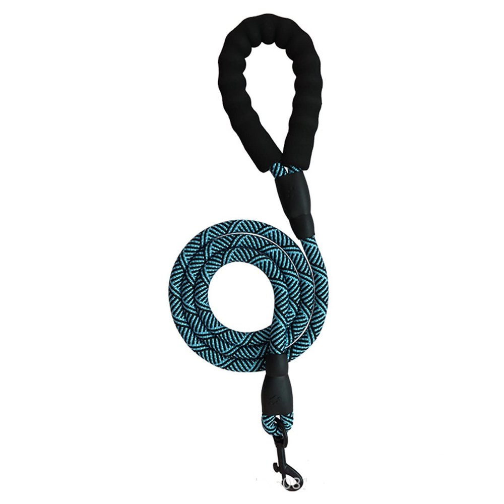 HWJFDC Adjustable Dog and Cat Harness with Leash, Reflective and Breathable Vest, Blue Rope, S