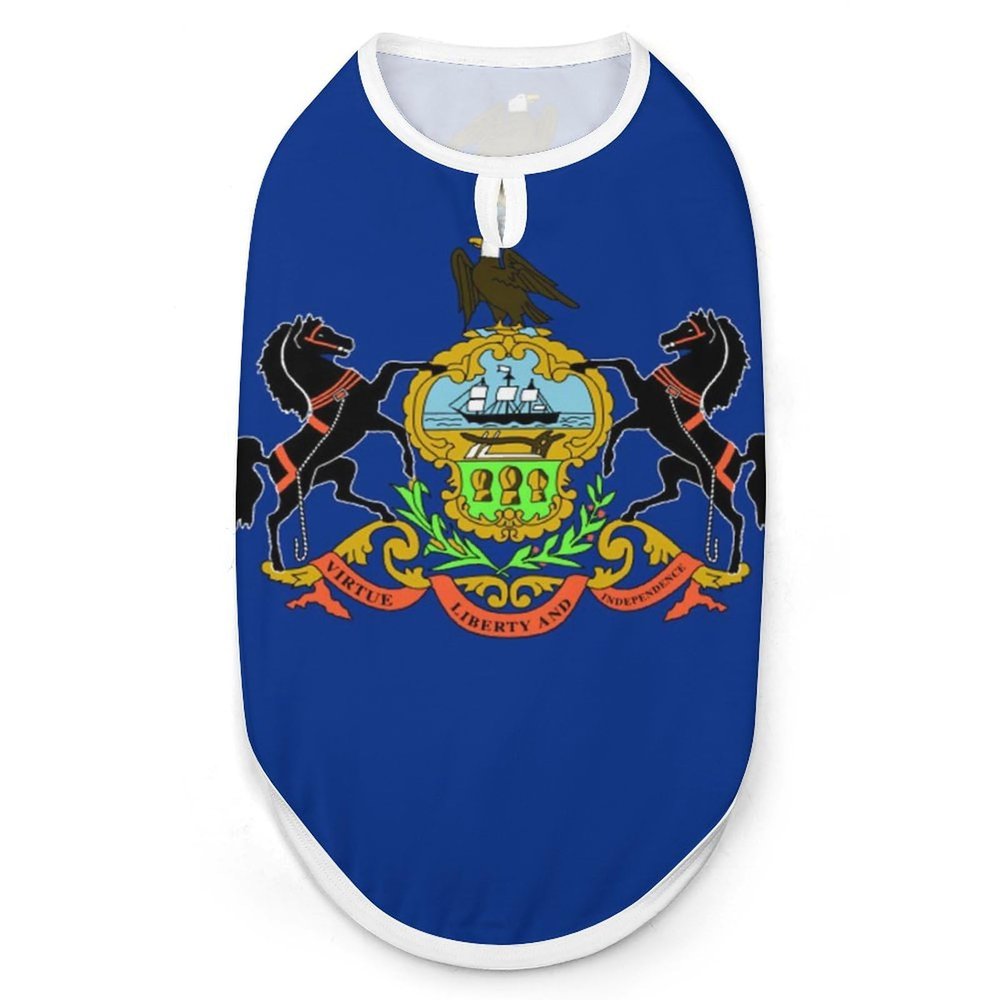Pennsylvania State Flag Versatile Pet Vest for Dogs and Cats - Full-Print Size S