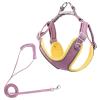 HWJFDC Adjustable No-Pull Dog Harness with Leash, Green-Pink, XXS view 3