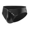 Sexy High-Gloss PVC Open-Cut Triangle Lingerie Shorts (Black, XXL) view 2