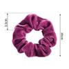 Anevous 5-Pack Velvet Hair Ties for Women, Elastic Scrunchies, Soft Thick Ponytail Hair Bands, Reddish Brown view 2