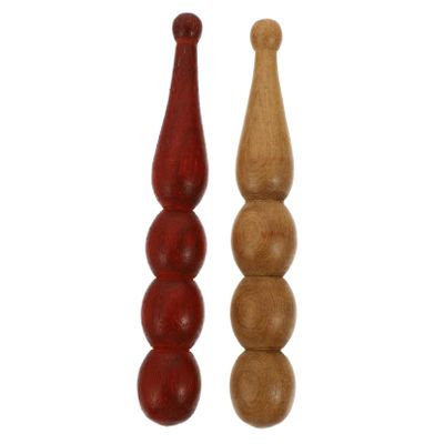 ORFOFE Manual Acupressure Point Sticks, 2-Piece Set, Smooth Surface for Gentle Acupressure, Home Massage, and Warm-Ups
