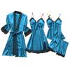Light Blue Lace Nightwear Set for Men view 1