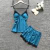 Light Blue Lace Nightwear Set for Men view 4