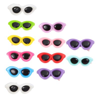 BESPORTBLE 12-Piece Plastic Sunglasses Hair Clips for Pets