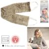 SENSLY Microwaveable Neck Support with Ceramic Beads, Taupe view 2