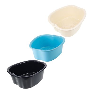 3-Piece Plastic Foot Bath Basin Set for Home