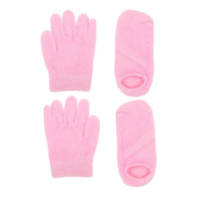 MUSISALY Moisturizing Gloves and Socks, 2 Pairs, Yarn, Pink