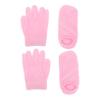 MUSISALY Moisturizing Gloves and Socks, 2 Pairs, Yarn, Pink view 1