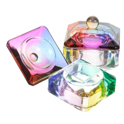 PLAFOPE 2-Piece Dappen Nail Dish Set with Lids