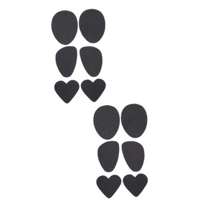 DEARMAMY 6 Pairs Non-Slip Sole Pads for Shoes, High Heels and Boots, Noise-Reducing Rubber Pads, Black, Easy to Cut