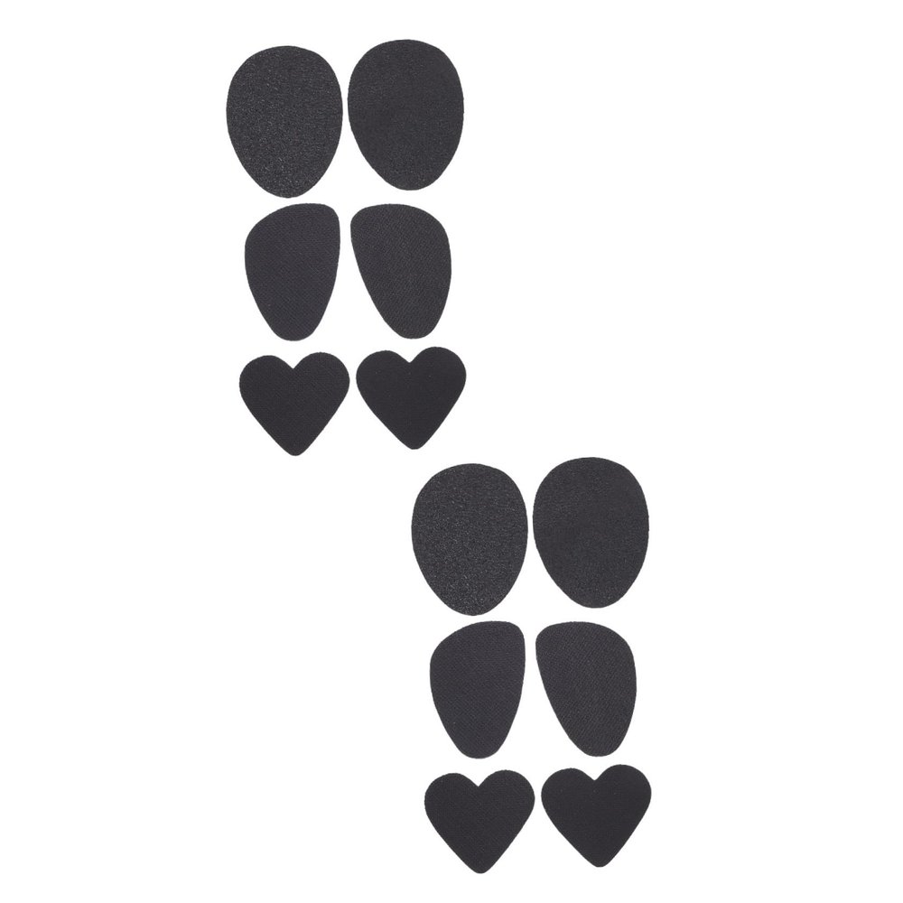 DEARMAMY 6 Pairs Non-Slip Sole Pads for Shoes, High Heels and Boots, Noise-Reducing Rubber Pads, Black, Easy to Cut
