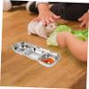 BUGUUYO 4-Piece Stainless Steel Feeding Trays for Pets, Rust-Resistant and Easy to Clean view 3