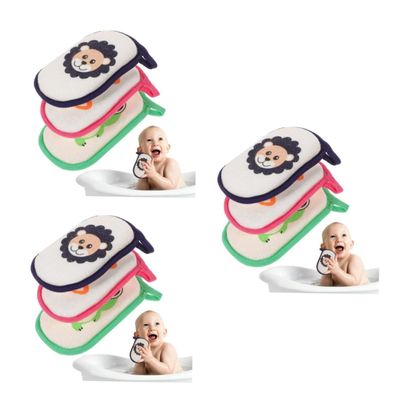 Healeved 3-Piece Baby Bath Sponge Set for Boys and Girls, Newborns