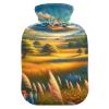 Horizontal Hot Water Bottle with Soft Cover, 1 L view 1