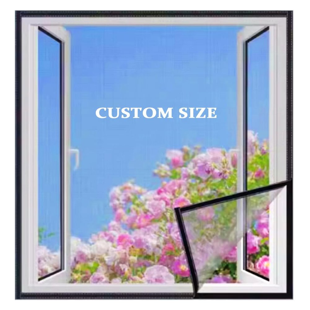 Custom-Size Self-Adhesive Fly Screen with Zipper