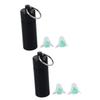 BCOATH 2-Piece Noise-Reducing Earplugs for Sleeping, Snoring, Studying and Working, Black Bottle, Safe for Long-Term Wear view 1