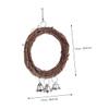 BESPORTBLE Parrot Toy Rattan Hanging Swing with Bells view 4