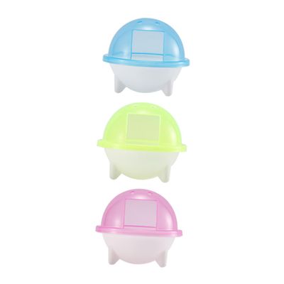 3-Piece Plastic Hamster Sand Bath, Transparent Space Capsule